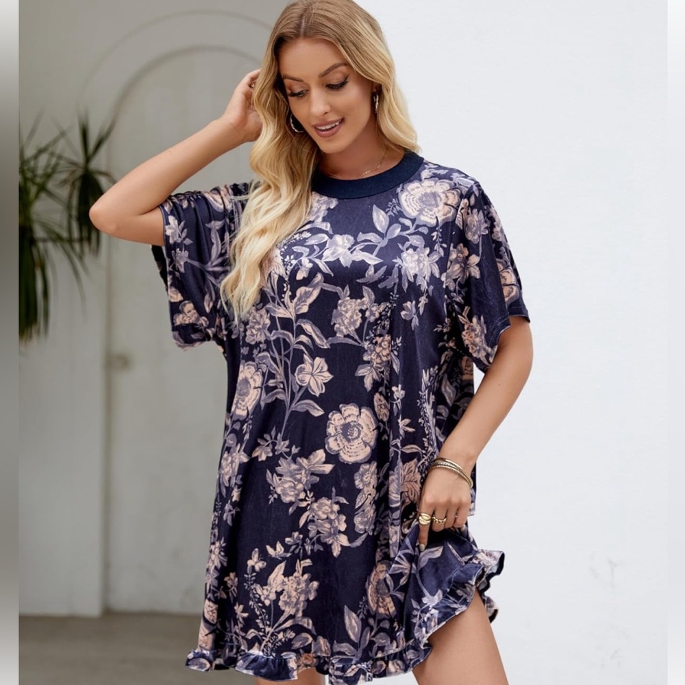 Velvet flower dress